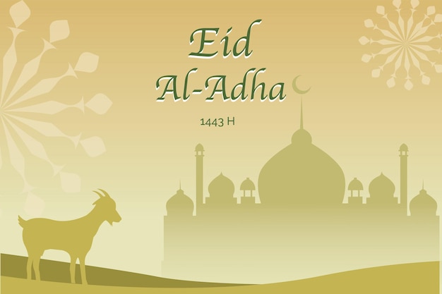 Vecteur bannière de fond eid al adha