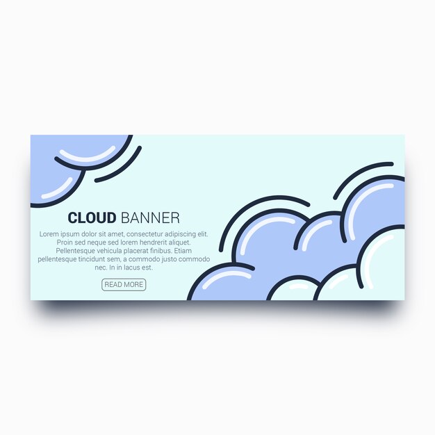 Bannière De Fumée Nuage Minimaliste