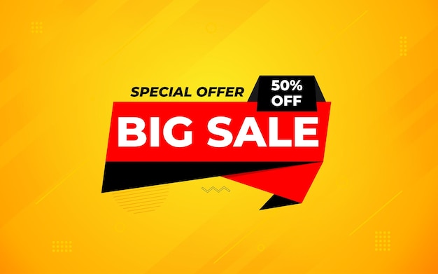 Bannière de grande vente Offre spéciale conception d'étiquette de prix Discote sur le produit Design de étiquette de festival Super Vente