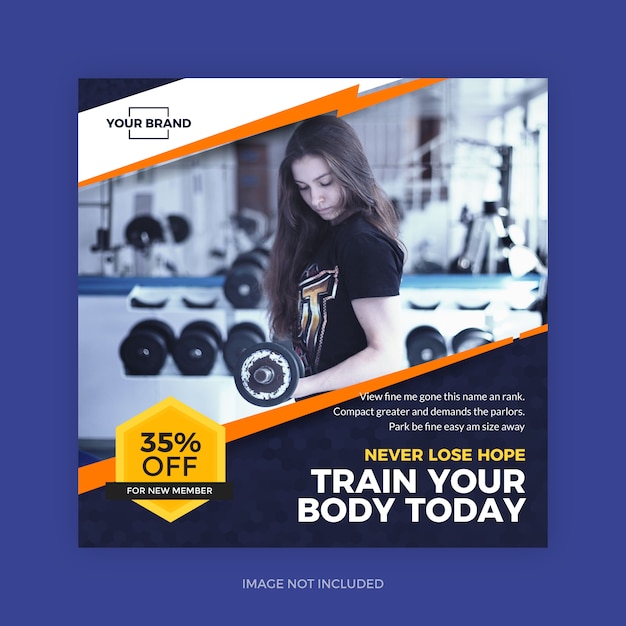 Bannière de gym fitness