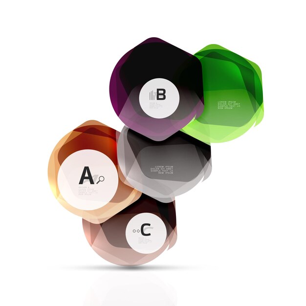 Bannière hexagonale géométrique abstraite