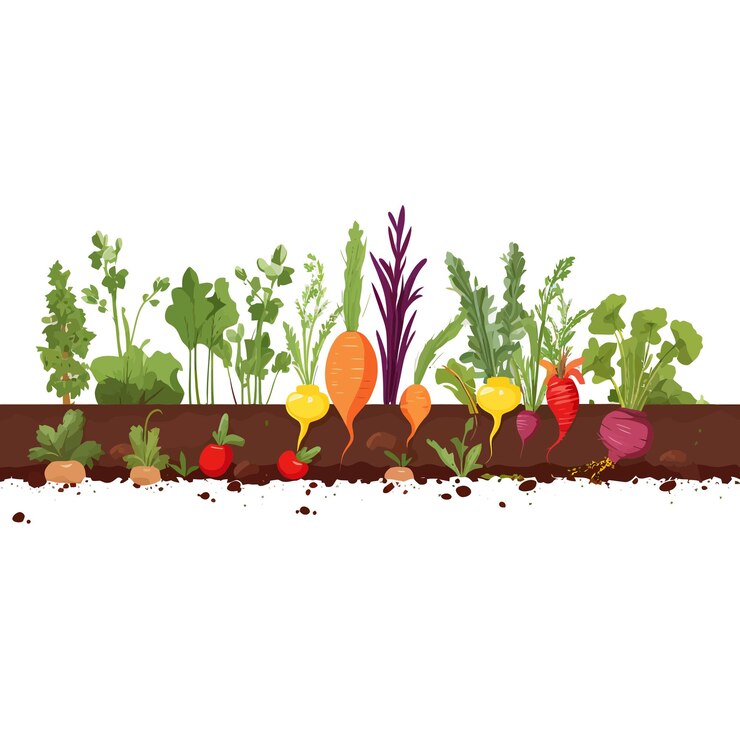 Vecteur bannière horizontale composée de légumes simples, style vectoriel plat sur fond blanc