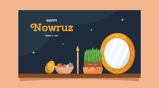 Bannière Horizontale Happy Nowruz