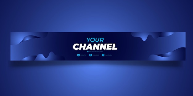 Vecteur une bannière horizontale youtube à gradient vectoriel gratuit