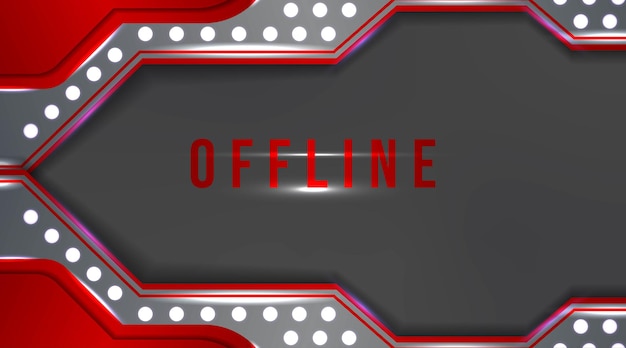 Bannière Hors Ligne Moderne Avec Un Fond Abstrait Pour Twitch