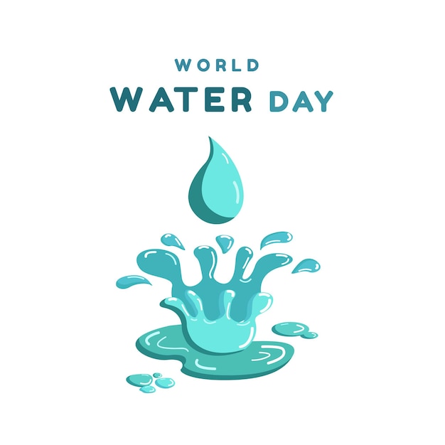 Bannière D'illustration De La Journée Mondiale De L'eau