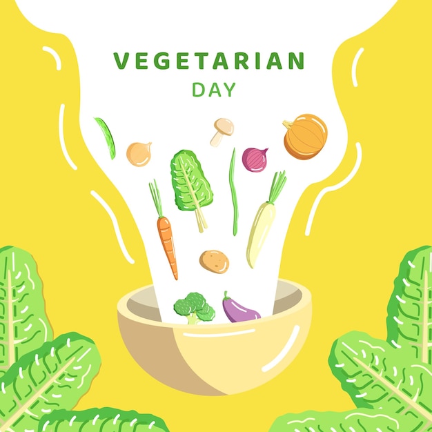 Bannière d'illustration de la journée mondiale des végétariens