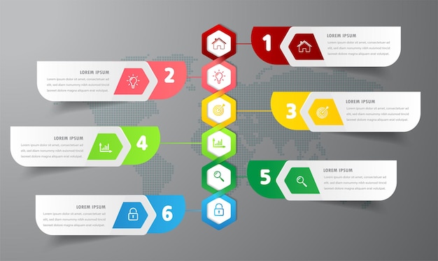 Bannière D'infographie De Modèle De Zone De Texte De Chronologie Moderne