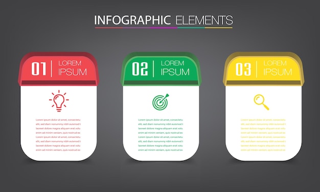 Bannière D'infographie De Modèle De Zone De Texte Moderne