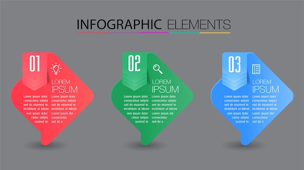 Bannière D'infographie De Modèle De Zone De Texte Moderne