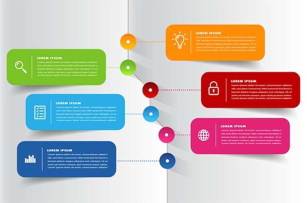 Bannière D'infographie De Modèle De Zone De Texte Moderne