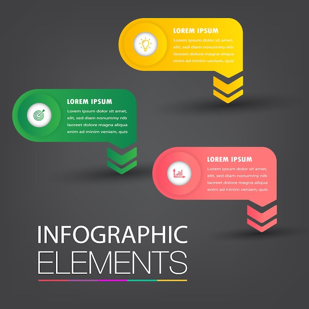bannière d'infographie de modèle de zone de texte moderne