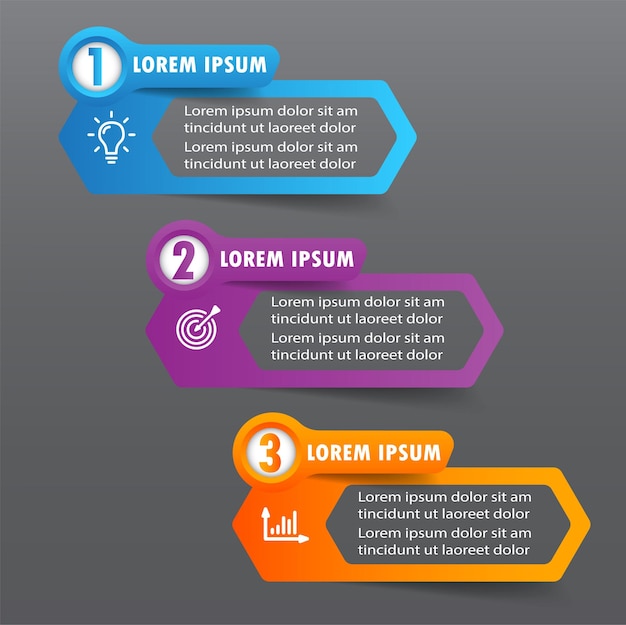 Bannière D'infographie De Modèle De Zone De Texte Moderne