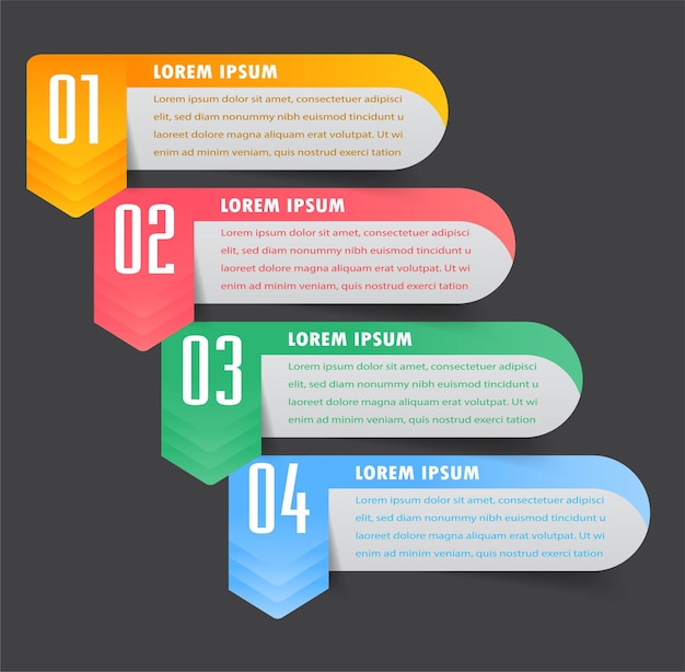 Bannière D'infographie De Modèle De Zone De Texte Moderne