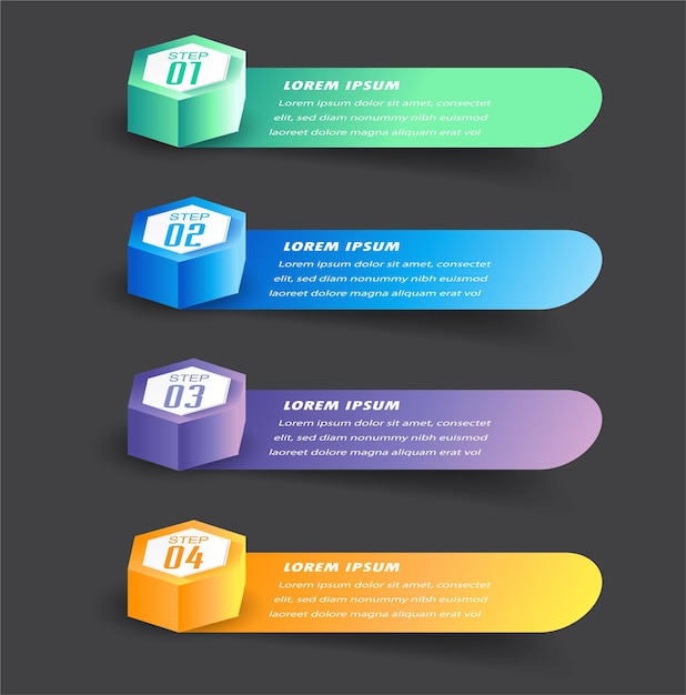 Bannière D'infographie De Modèle De Zone De Texte Moderne