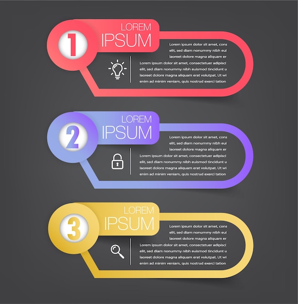 Bannière D'infographie De Modèle De Zone De Texte Moderne