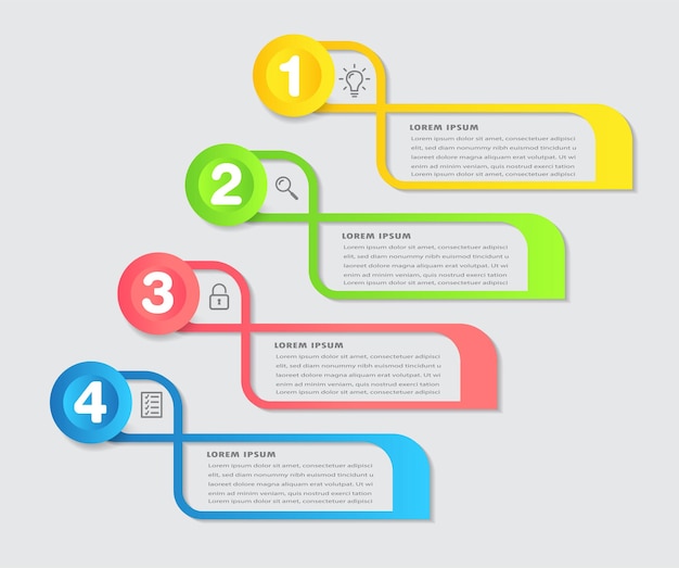 Bannière D'infographie De Modèle De Zone De Texte Moderne