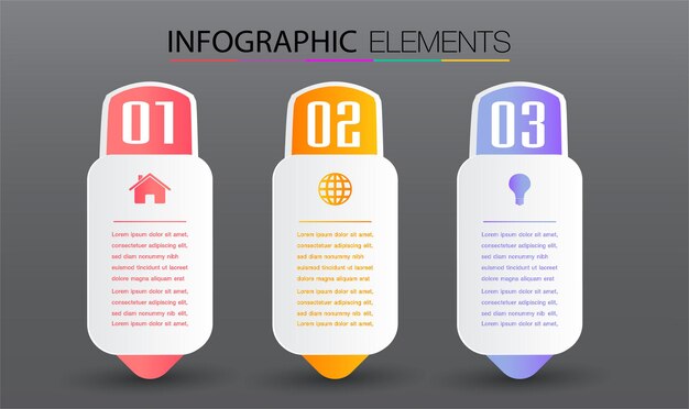 bannière d'infographie de modèle de zone de texte moderne