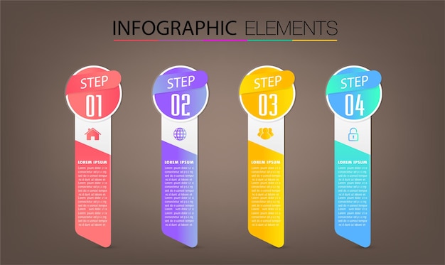 Bannière D'infographie De Modèle De Zone De Texte Moderne