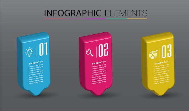 Vecteur bannière d'infographie de modèle de zone de texte moderne