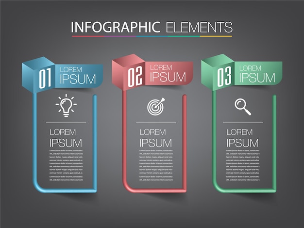 Bannière D'infographie De Modèle De Zone De Texte Moderne