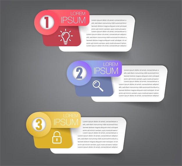 Bannière D'infographie De Modèle De Zone De Texte Moderne