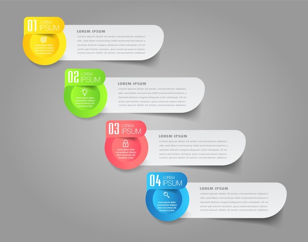 Bannière D'infographie De Modèle De Zone De Texte Moderne