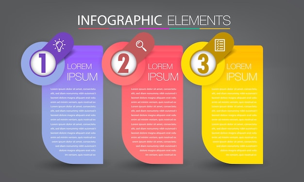 Bannière D'infographie De Modèle De Zone De Texte Moderne