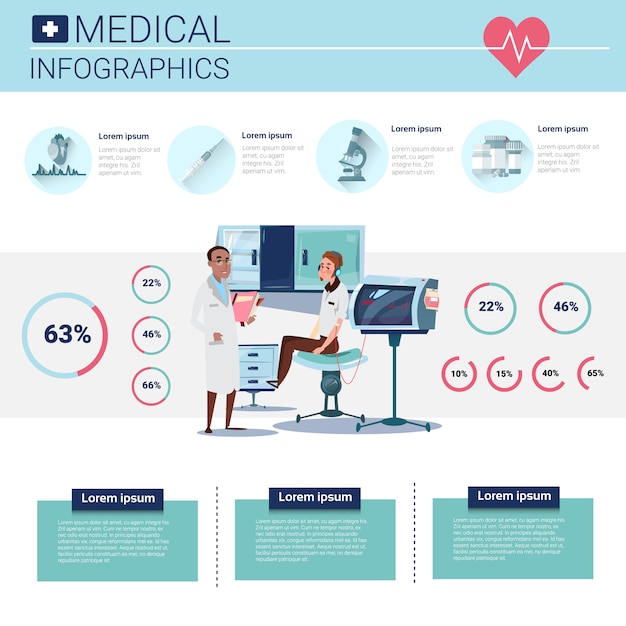 Bannière D'information Sur L'infographie En Médecine Avec Espace De Copie