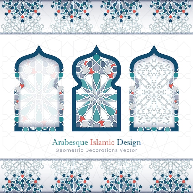 Bannière islamique arabesque