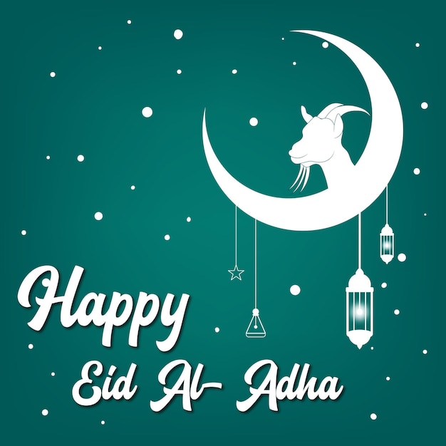 Vecteur bannière joyeux eid al adha