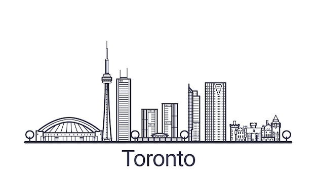 Bannière linéaire de la ville de Toronto à la main