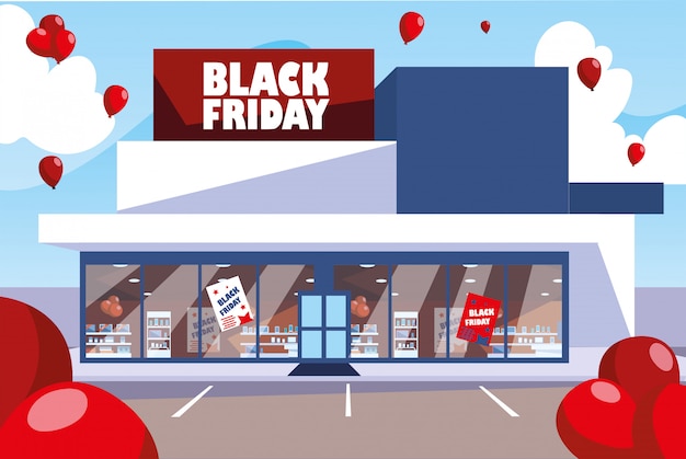 Bannière De Magasinage Vente Promotionnelle Black Friday Avec Produits Et Remise