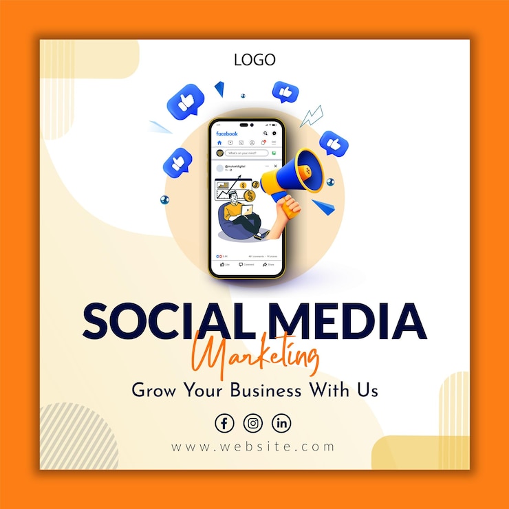Vecteur bannière de marketing sur les réseaux sociaux d'entreprise