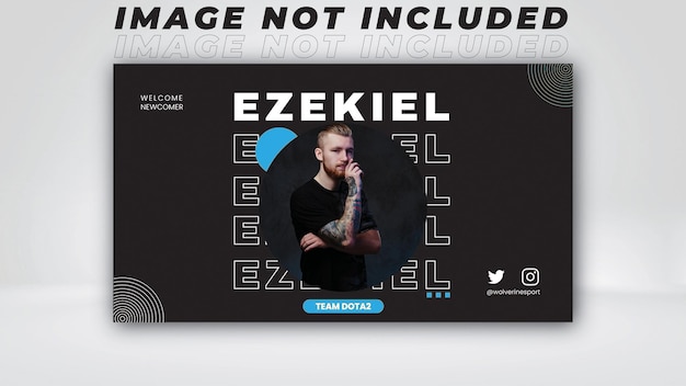 Bannière de médias sociaux esport BlueWhale