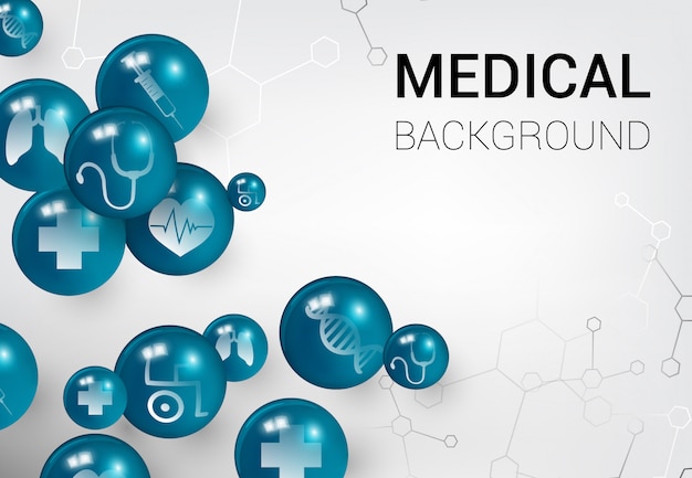 bannière médicale sur fond blanc