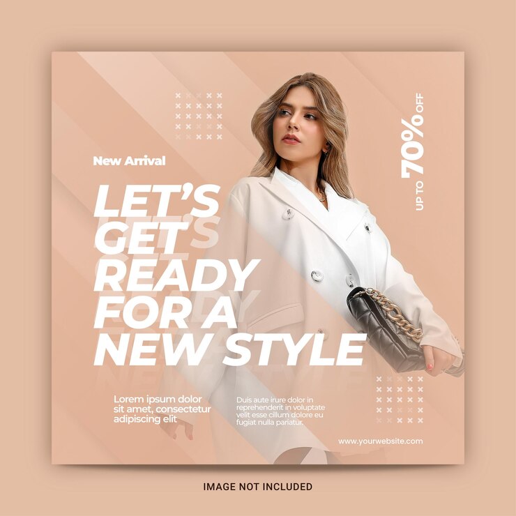 Vecteur une bannière de mode moderne simple et beige sur les réseaux sociaux et instagram