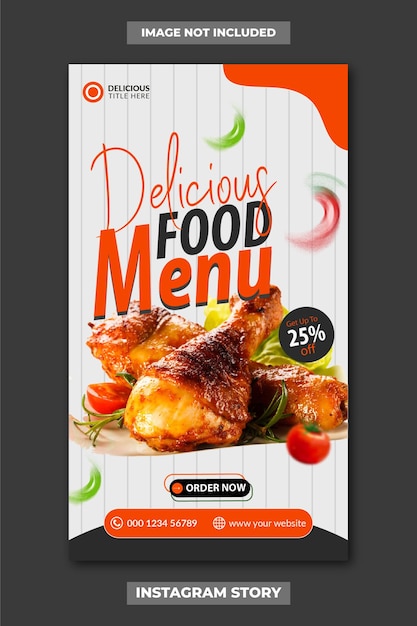 Vecteur bannière de modèle de promotion de menu alimentaire et fond de flyer de restaurant de médias sociaux