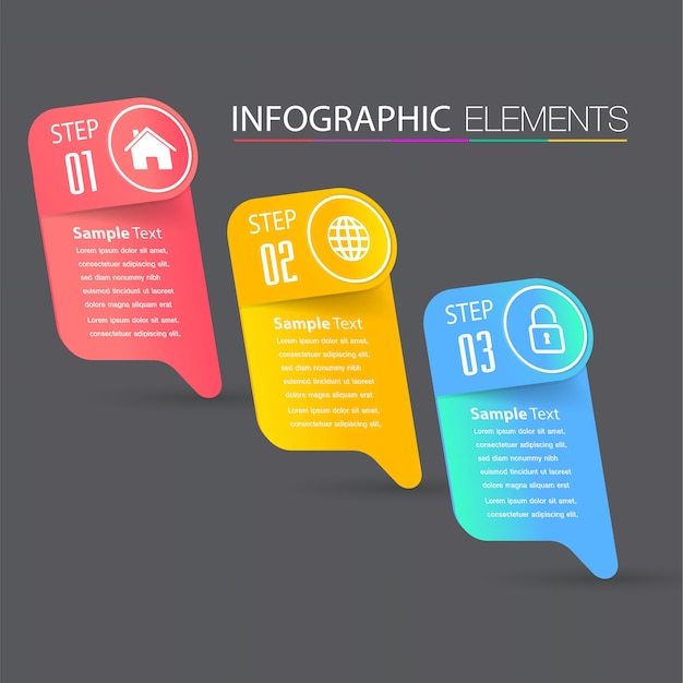 Bannière De Modèle De Zone De Texte Moderne Infographie