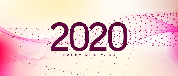 Bannière Moderne Bonne Année 2020