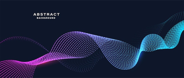 Bannière D'onde Dynamique De Particules Abstraites