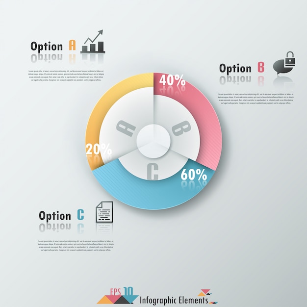 Bannière D'options Infographie Moderne Avec Camembert