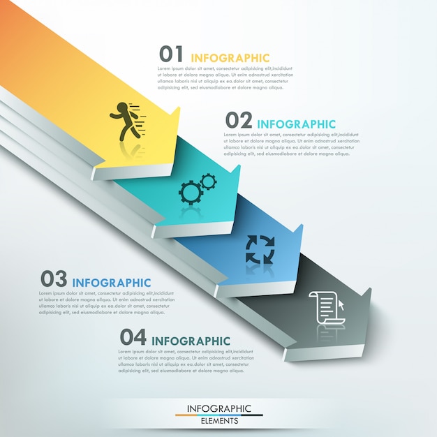 Bannière D'options D'infographie Moderne