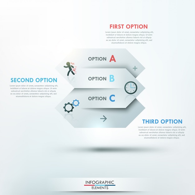 Bannière D'options D'infographie Moderne