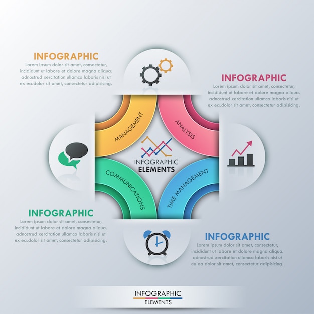 Bannière D'options D'infographie Moderne