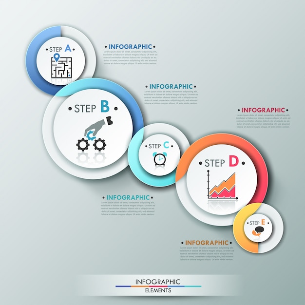 Bannière D'options D'infographie Moderne