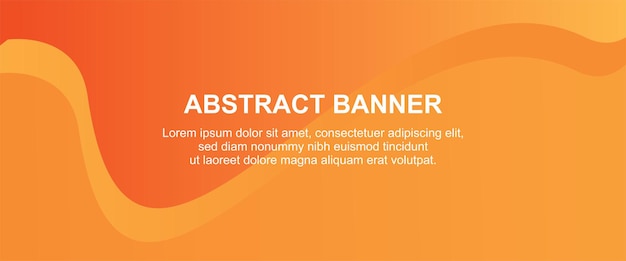 Une bannière orange avec les mots abstract banner dessus