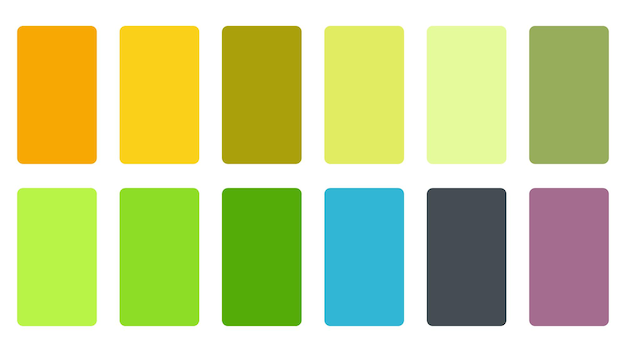 Bannière de palette de couleurs abstraite dans l'ensemble pour le fond de l'application
