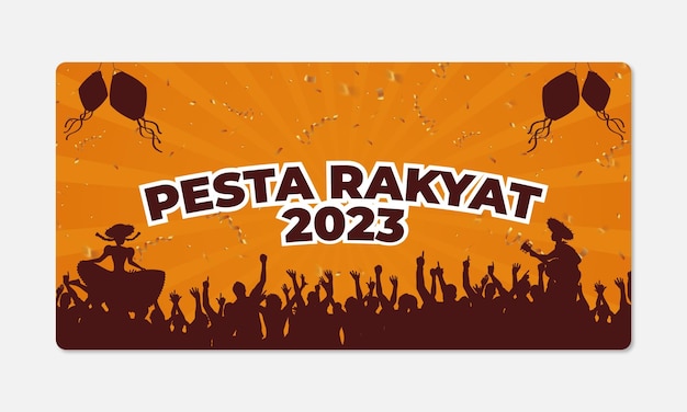 Vecteur bannière pesta rakyat 2023