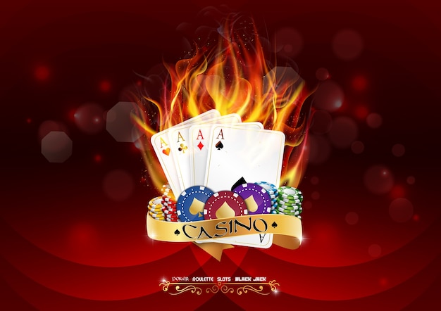 Vecteur bannière de poker casino